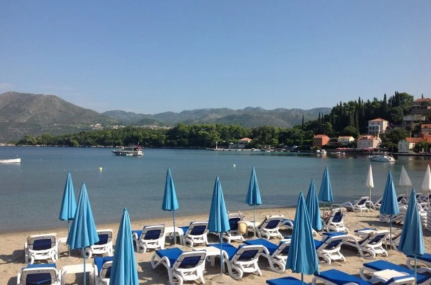 Pauza za kupanje na izletu brodom, Elafitski otoci, Dubrovnik, Hrvatska