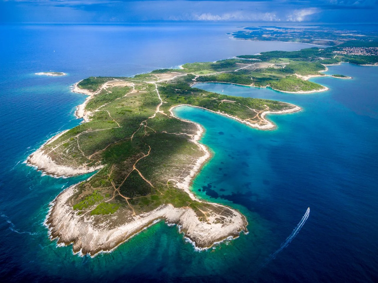 Rt Kamenjak, izlet brodom Medulin, Istra, Hrvatska