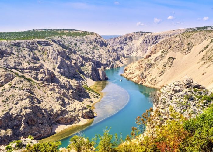 Canyon sul fiume Zrmanja in Croazia,